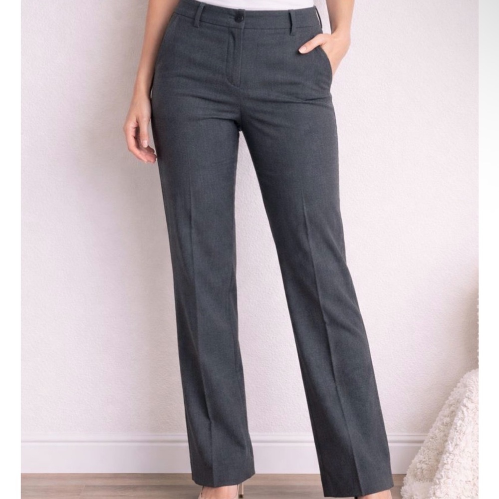 * Talbots Petites Womens Dress Pants Size 8P Gray Wool Blend